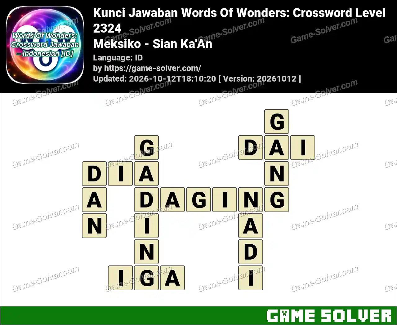 Kunci Jawaban Words Of Wonders: Crossword Level 2324 – Meksiko – Sian Ka’An